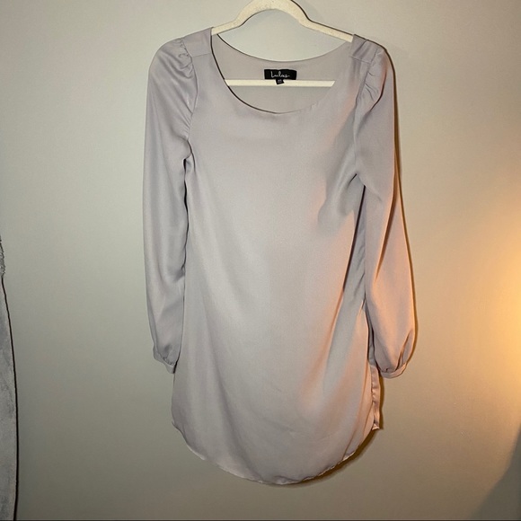 ❌SOLD❌Lulus Status Update Light Grey Shift Dress - Picture 5 of 6
